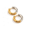 Classic Stainless Steel Hoop Earrings For Women Gold Silver Color Simple Smooth Round Ear Rings Daily Wearing Jewelry Gift - Image 1
