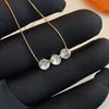 Three Zircon Thin Necklace for Women Simple Clavicle chain Delicate Elegant Jewelry Gifts Wedding - Image 5