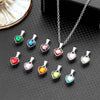 Stainless Steel Heart Urn Necklace with Birthstone Cremation Jewelry for Human Ashes, Keepsake Cremation Urn Jewelry - Image 1