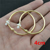 Large Circle Clip-On Earrings with Metallic Finish - Image 21