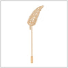 Simple Clothes Decorative Accessory Maple Ginkgo Leaf Feather Deer Eagle Rabbit Bee Lotus Flower Badge Long Brooch Pins Ornament - Image 26