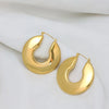 Chamica 40mm Chunky Big Round Gold Earrings for Women Wide Flat Statement Hoop Earrings Lightweight Stainless Steel - Image 5
