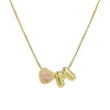 Delicate Heart Pink Zircon Mini Letter Pendant Necklace for Women Gold Plated Balloon Bubble Initial Alphabet Jewelry - Image 12