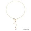 Sparking Sexy Star Charm Y Shape Long Necklace For Women Gold Color Plated Lariat Tiny Chain Wedding Jewelry - Image 12