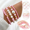 Five-Piece Resin Bead Bracelet Set with Round Charms and Elastic Bands - Image 31