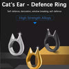 Women Men Cute Cat Ear Rings Self Defense Rings Metal Knuckle Window Breaker Escorts Attack Rings Unisex Jewelry Accessories - Image 2