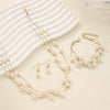 Elegant Multi-layer Stacked Imitation Pearl Necklace+Bracelet+Earrings Women's Jewelry Set Daily Party Wear Gift - Image 6