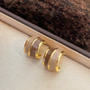 Maillard Drip Glaze Stud Earrings for Women Vintage Brown Resin Metal Irregular Geometric Earrings Jewelry Accessories - Image 9