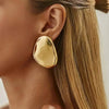 Ingemark Simple Metal Irregular Oval Stud Earrings Women Exaggerated Gold Color Geometric Earring Party Jewelry Gift - Image 1
