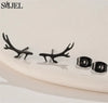 Minimalist Silver Color Deer Horn Earrings Women Christmas Jewelry Cute Elk Antler Ear Studs Unique Tree Branch Earings - Image 3