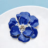 Blue and Red Enamel Flower Brooch Pin in Two Colors - Image 5