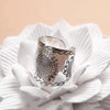 Thai Silver Craft Vintage sunflower Mens Rings Carven Design Domineering Ethnic Style Wide Ring Opening Banquet Jewelry - Image 2