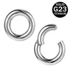 ZS 1PC Titanium Hoop Earring for Women Silver Plated Circle Earring Large Gauge Seputm Nose Ring 2/4/6/8/10/12G Punk Earring - Image 1