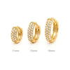 1/3Pairs Piercing Statement Triple Paved Hoop Earrings CZ Stone Gold Color Copper Huggies Cartilage Earrings For Women Jewelry - Image 1