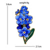 Cute Flower Pins 7-design Enamel Orchid Lilac Flower Metal Brooch Pin On Backpack Clothes Lapel Badge Friends Gifts - Image 8