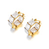 Square Crystal Zirconia Hoop Earring for Women Stainless Steel Shiny CZ Ear Birthday Jewelry Gifts - Image 7