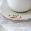 Stainless Steel Plated Paved Tiny Zircon Stackable Ring Golden Color Thin Ring Jewelry - Image 6