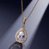 Cubic Zirconia Water Drop Dangle Earrings Bridal Wedding Party Jewelry Set Gift - Image 2