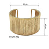 Adjustable Open Wire Cuff Bracelet in Gold-Tone or Silver-Tone - Image 5