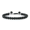 Black Bead Bracelet with 4 mm 6 mm or 8 mm Beads and Adjustable Fit - Image 13