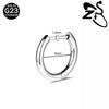ZS Titanium 1 PC 18G Hoop Earrings Women Men Zircon Round Earrings D Shape 3 Colors Helix Cartilage Piercings Jewelry - Image 14
