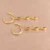 2PCS Cubic Zirconia Dangle Earring For Women Cute Gold Plated Long Chain Water Drop Earring Bridal Wedding Party Gifts - Image 6