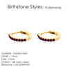 Stainless Steel Birthstone Earrings Minimalist Huggie Hoop Earrings for Women Tiny Round Circle Unisex - Image 10