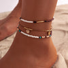 3Pcs/Set Bohemian Rice Beads Anklets for Women Vintage Round Sequin Feet Chain Summer Beach Barefoot Jewelry Accessories - Image 1