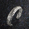 Chinese Style Vintage Tibetan Silver Elephant Carved Flower Geometric Open Bangle Cuff Wide Bracelet Jewelry Gift For Women - Image 7