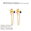Zircon Birthstone Pendant Earrings 12 Zodiac Signs Stainless Steel Jewelry Party Gifts - Image 17