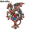 Retro Magical Dragon Brooches For Women Unisex 5-color US Flag Animal Party Casual Brooch Pin Gifts - Image 3