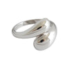 Silver Open Rings for Women Men Couple Handmade Irregular Lines Ring Party Jewelry Prevent Allergy Gift - Image 8