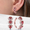 Silver Blue Cubic Zirconia Hoop Earrings Wedding Party Elegant Accessories for Women Jewelry Gift - Image 8