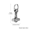 Nordic Viking Thor's Hammer Drop Earrings for Men Boys,Stainless Steel Rune Amulet Dangle Earrings,Party Club Jewelry Gift - Image 7