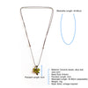 Adjustable Ceramic Bead Necklace with Leaf Pendant and Wax Cord - Image 3