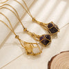 Stainless Steel Bamboo Joint Woven Mesh Pocket Pendant Necklace For Women Women Street Photography Necklace Jewelry - Image 1