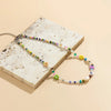 Colorful Seed Bead Woven Flower Choker Necklace - Image 6