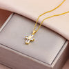 Sweet Sexy Zircon Crystal Series Pendant Necklaces For Women Female Stainless Steel Neck Chain Jewelry Girls Party Gift - Image 6