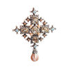 Baroque cross rhinestone brooch female temperament coat pin corsage shirt collar pin versatile accessories - Image 5