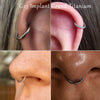1PCS Titanium Septum Hoop Daith Piercing Jewelry for Nose Helix Conch Tragus 16/18G Rook Lip Hoop Ring - Image 2