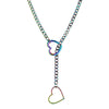 Heart O-ring Slip Chain For Women Punk Rock Necklace Stainless Steel Cuban Long Necklace Simple Adjustable Y-Necklace - Image 6