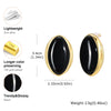 Geometric Oval Stud Earrings with Colorful Center Details - Image 17