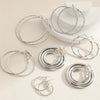 Eight-Pair Hoop Earring Set in Gold-Tone or Silver-Tone - Image 5