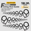 Black Sea Fishing Rod Guide Repair Kit Casting Tip Eye Rings Sets Stainless Steel Building 10 20pcs Freshwater Saltwater Fishing - Image 1