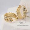 Vintage Copper Material Heart-shaped Golden Plated Hoop Earrings Women's Banquet Daily Versatile Jewelry Craft - Image 5