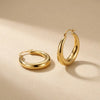 Large Stainless Steel Circle Hoop Earrings in Gold-Tone or Silver-Tone - Image 10