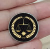 Lawyer Unique Justice Referee Glass Brooch Judge Delicate Balanced Earrings Convex Round Jewelry - Image 1