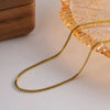 Silver Necklace Gold Plated, 1mm Box Foundation Chain Jewelry Engagement Gift for Women - Image 3