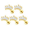 Surgical Steel Marquise Flat-Back Piercing Stud in 1-Piece or 5-Piece Options - Image 9