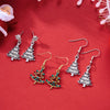 Christmas Tree Zircon Star Silver Color Stud Earrings For Women Santa Claus Asymmetrical Earrings Jewelry Xmas Gift - Image 4